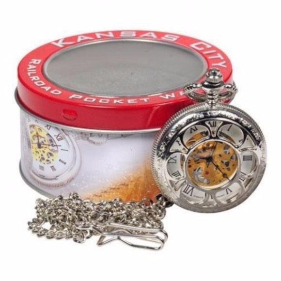 New Kansas City Railroad Pocket Watch Set - Picture 5 of 8